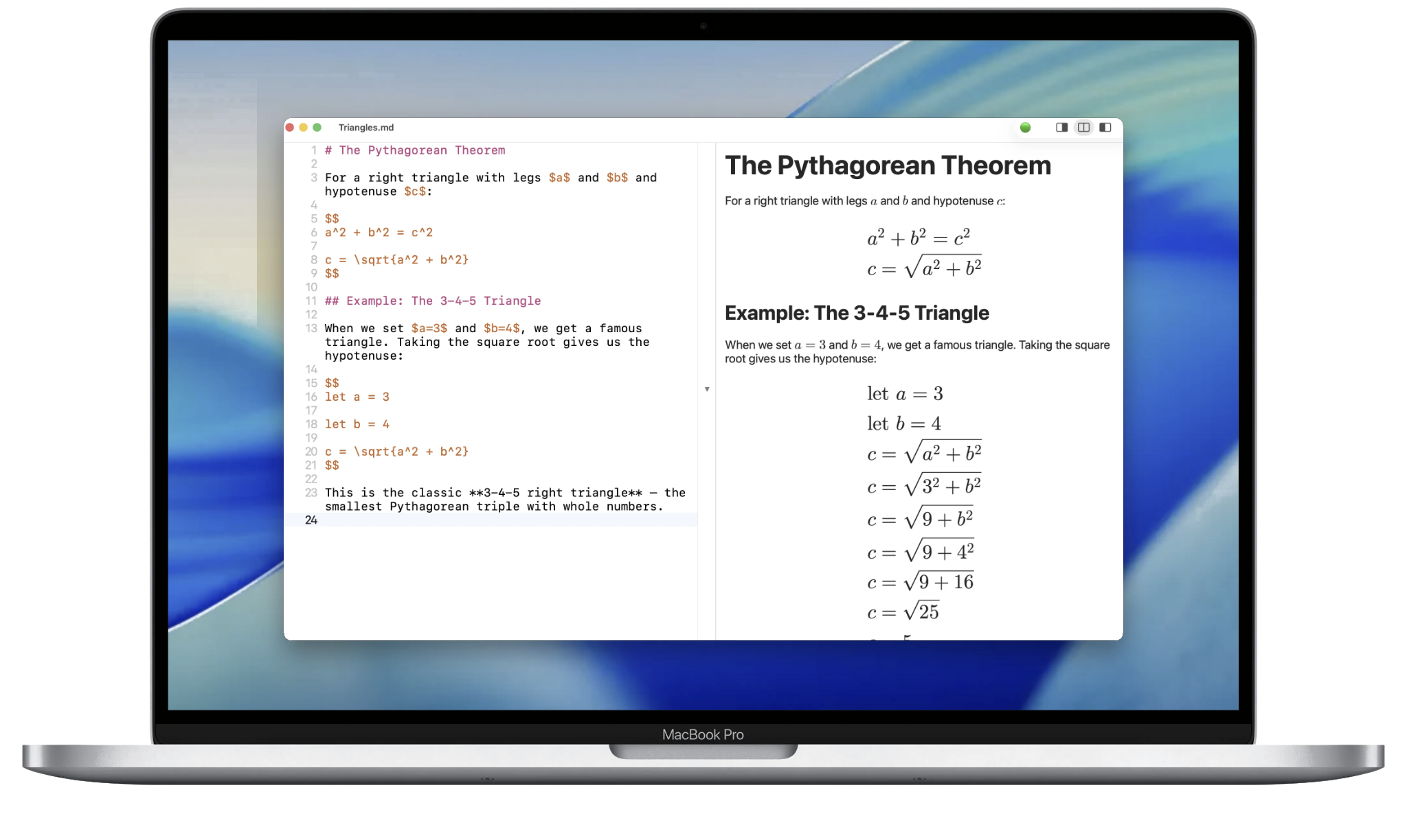 Mathdown macOS screenshot